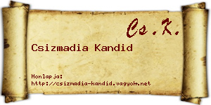Csizmadia Kandid névjegykártya